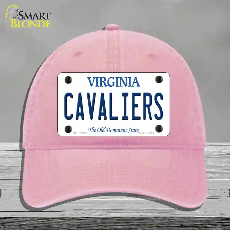 Cavaliers Novelty License Plate Hat Unconstructed Cotton / Pink