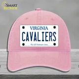 Cavaliers Novelty License Plate Hat Unconstructed Cotton / Pink