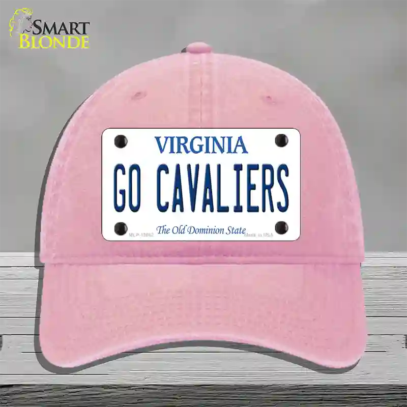 Go Cavaliers Novelty License Plate Hat Unconstructed Cotton / Pink