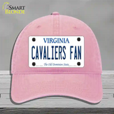 Cavaliers Fan Novelty License Plate Hat Unconstructed Cotton / Pink