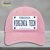 Virginia Tech Novelty License Plate Hat Unconstructed Cotton / Pink