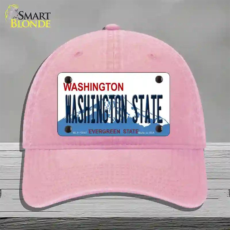 Washington State Univ Novelty License Plate Hat Unconstructed Cotton / Pink