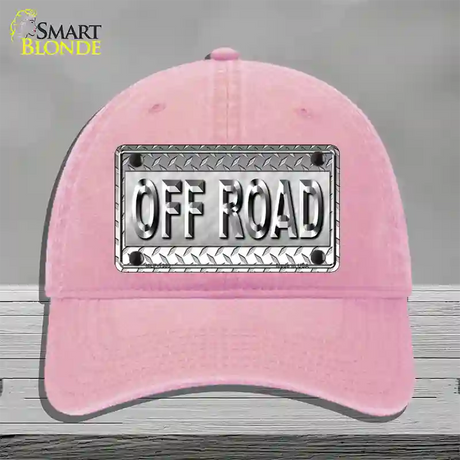 Off Road Novelty License Plate Hat Unconstructed Cotton / Pink