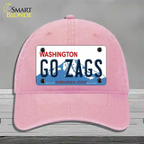 Go Zags Novelty License Plate Hat Unconstructed Cotton / Pink