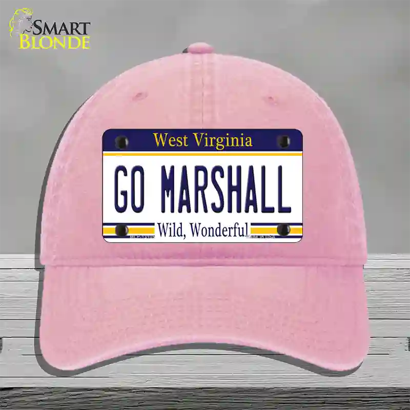 Go Marshall Novelty License Plate Hat Unconstructed Cotton / Pink