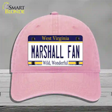 Marshall Fan Novelty License Plate Hat Unconstructed Cotton / Pink