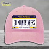 Go Mountaineers Novelty License Plate Hat Unconstructed Cotton / Pink