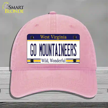 Go Mountaineers Novelty License Plate Hat Unconstructed Cotton / Pink