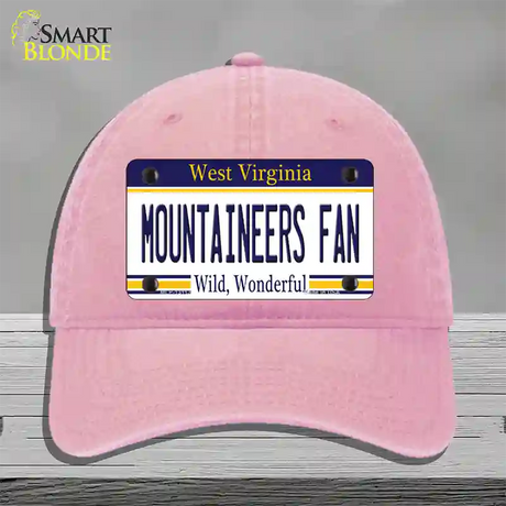 Mountaineers Fan Novelty License Plate Hat Unconstructed Cotton / Pink