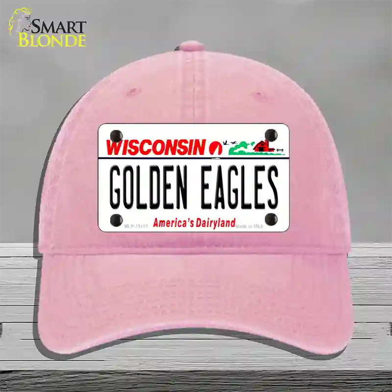 Golden Eagles Novelty License Plate Hat Unconstructed Cotton / Pink