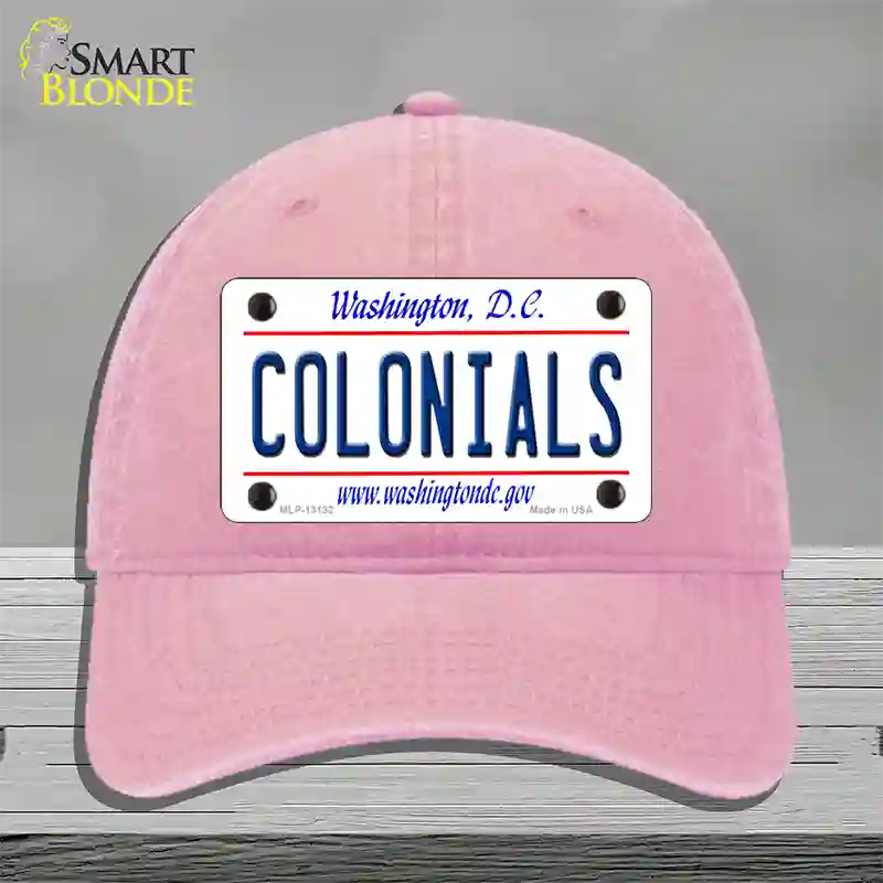 Colonials Novelty License Plate Hat Unconstructed Cotton / Pink