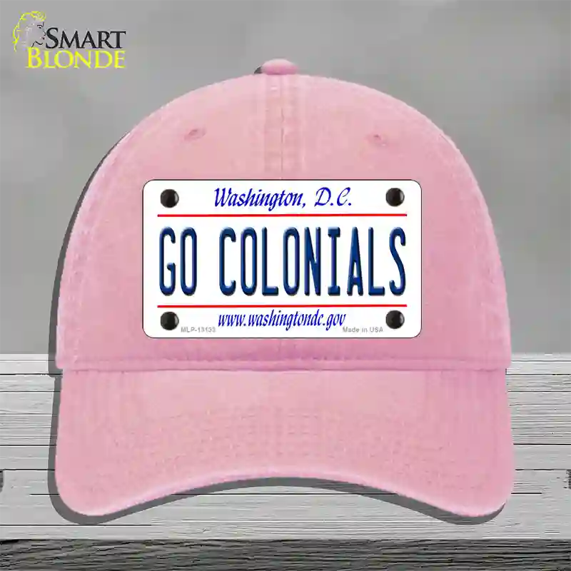 Go Colonials Novelty License Plate Hat Unconstructed Cotton / Pink