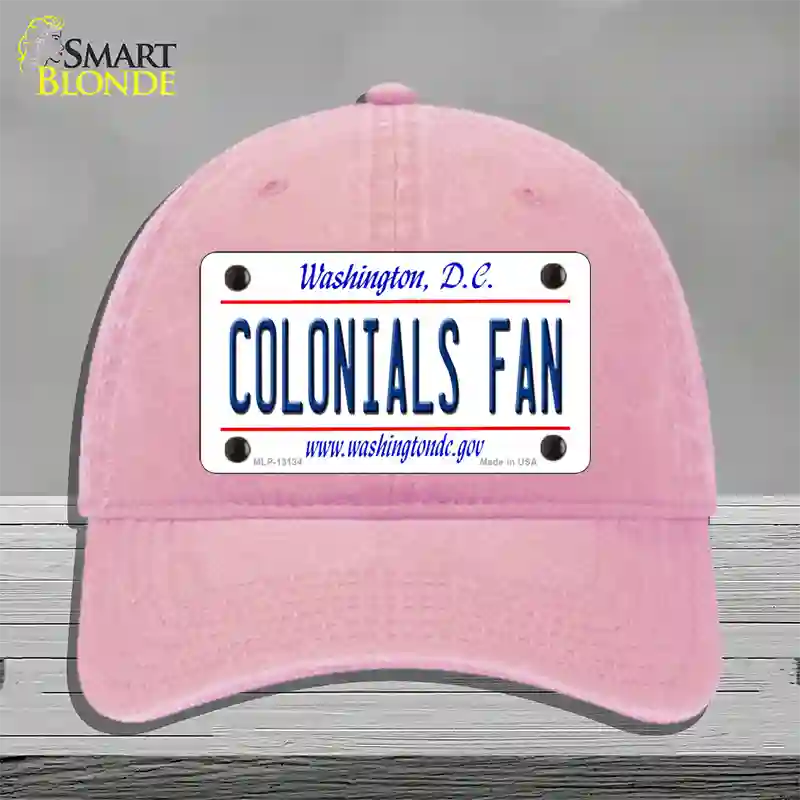 Colonials Fan Novelty License Plate Hat Unconstructed Cotton / Pink