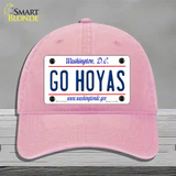 Go Hoyas Novelty License Plate Hat Unconstructed Cotton / Pink