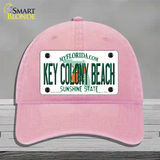 Key Colony Beach Florida Novelty License Plate Hat Unconstructed Cotton / Pink