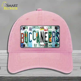 Buccaneers Strip Art Novelty License Plate Hat Tag Unconstructed Cotton / Pink