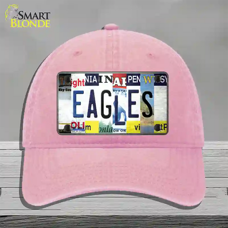 Eagles Strip Art Novelty License Plate Hat Tag Unconstructed Cotton / Pink