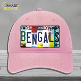 Bengals Strip Art Novelty License Plate Hat Tag Unconstructed Cotton / Pink