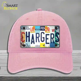 Chargers Strip Art Novelty License Plate Hat Tag Unconstructed Cotton / Pink