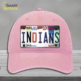 Indians Strip Art Novelty License Plate Hat Tag Unconstructed Cotton / Pink