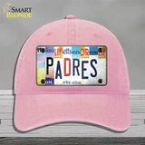 Padres Strip Art Novelty License Plate Hat Tag Unconstructed Cotton / Pink