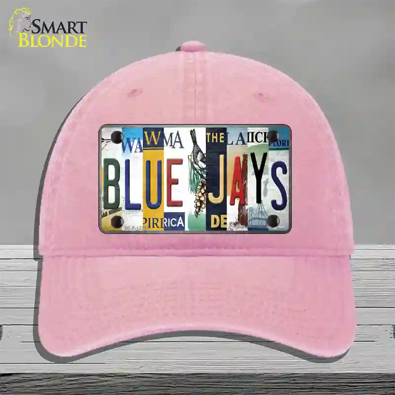 Blue Jays Strip Art Novelty License Plate Hat Tag Unconstructed Cotton / Pink