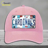 Cardinals Baseball Strip Art Novelty License Plate Hat Tag Unconstructed Cotton / Pink