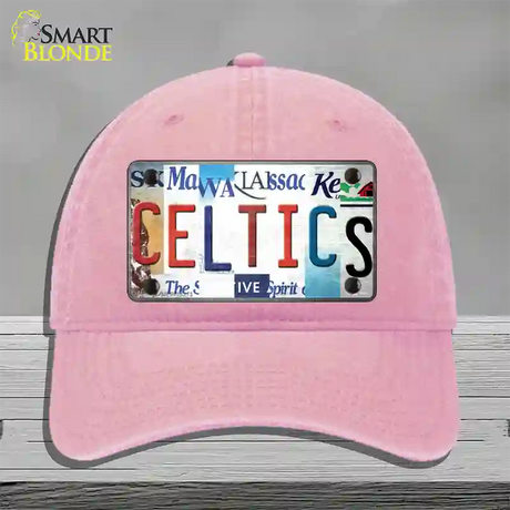 Celtics Strip Art Novelty License Plate Hat Tag Unconstructed Cotton / Pink