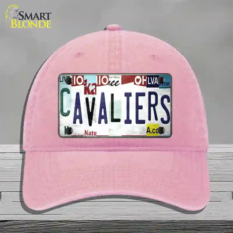 Cavaliers Strip Art Novelty License Plate Hat Tag Unconstructed Cotton / Pink