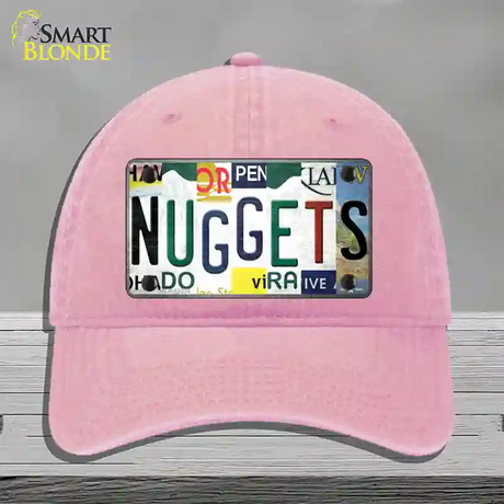 Nuggets Strip Art Novelty License Plate Hat Tag Unconstructed Cotton / Pink