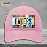 Pacers Strip Art Novelty License Plate Hat Tag Unconstructed Cotton / Pink