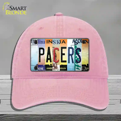 Pacers Strip Art Novelty License Plate Hat Tag Unconstructed Cotton / Pink