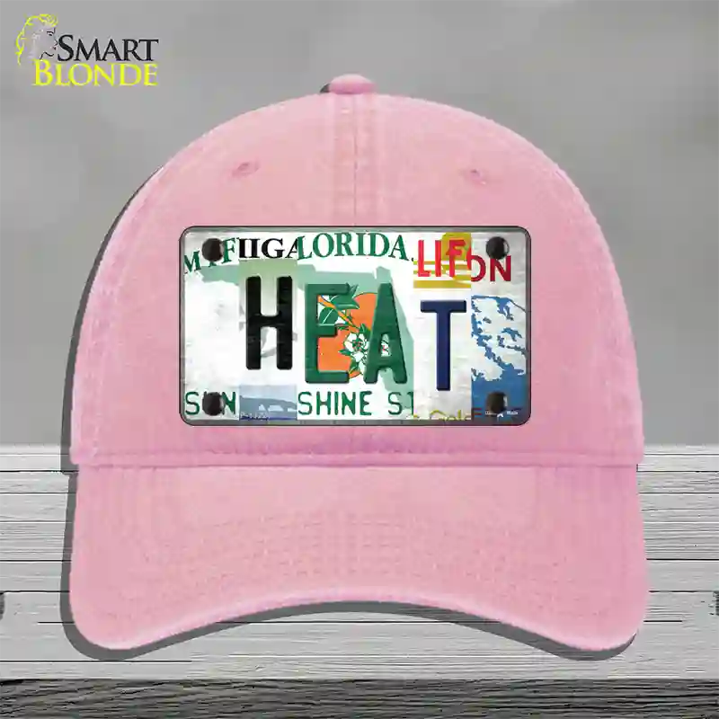 Heat Strip Art Novelty License Plate Hat Tag Unconstructed Cotton / Pink