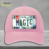 Magic Strip Art Novelty License Plate Hat Tag Unconstructed Cotton / Pink