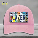 Blazers Strip Art Novelty License Plate Hat Tag Unconstructed Cotton / Pink