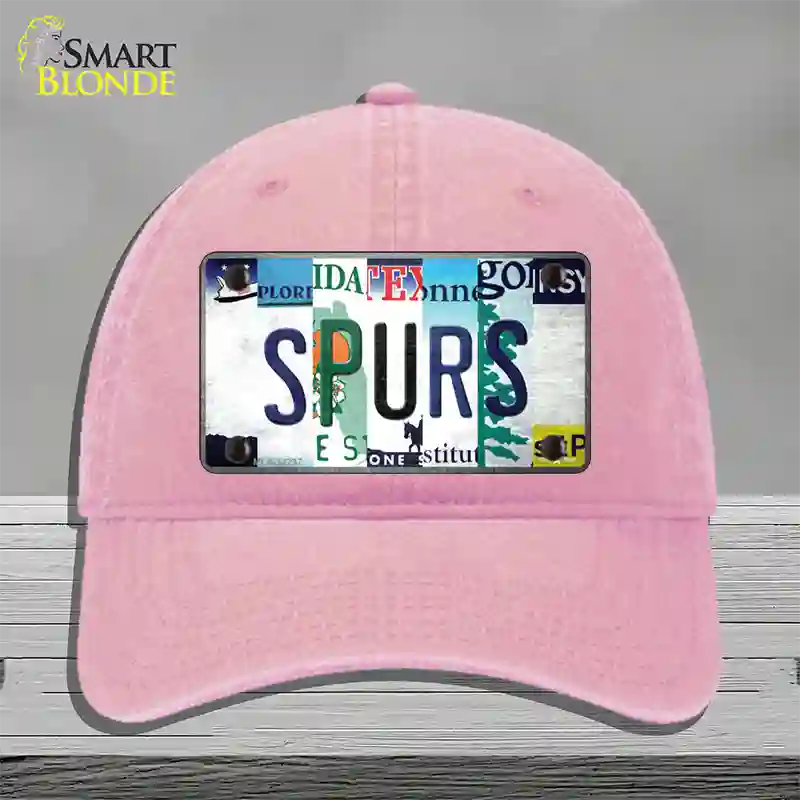 Spurs Strip Art Novelty License Plate Hat Tag Unconstructed Cotton / Pink