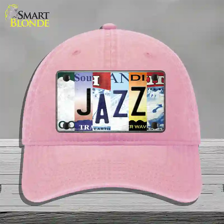 Jazz Strip Art Novelty License Plate Hat Tag Unconstructed Cotton / Pink