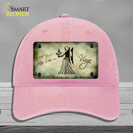 Virgo Zodiac Novelty License Plate Hat Unconstructed Cotton / Pink