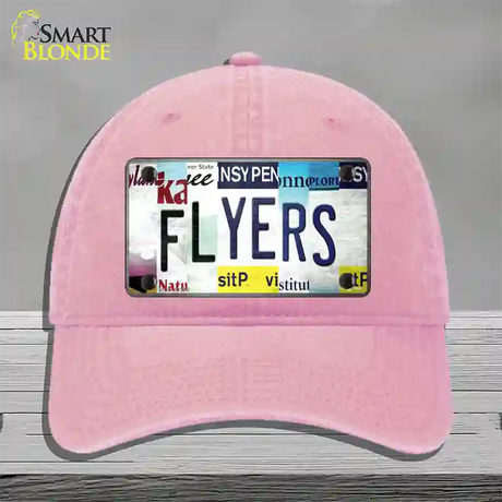 Flyers Strip Art Novelty License Plate Hat Tag Unconstructed Cotton / Pink