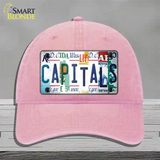 Capitals Strip Art Novelty License Plate Hat Tag Unconstructed Cotton / Pink