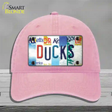 Ducks Strip Art Novelty License Plate Hat Tag Unconstructed Cotton / Pink