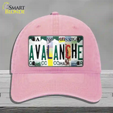 Avalanche Strip Art Novelty License Plate Hat Tag Unconstructed Cotton / Pink