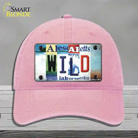 Wild Strip Art Novelty License Plate Hat Tag Unconstructed Cotton / Pink