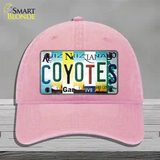 Coyotes Strip Art Novelty License Plate Hat Tag Unconstructed Cotton / Pink