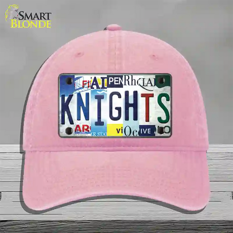 Golden Knights Strip Art Novelty License Plate Hat Tag Unconstructed Cotton / Pink