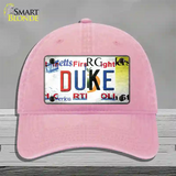 Duke Strip Art Novelty License Plate Hat Tag Unconstructed Cotton / Pink