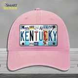 Kentucky Strip Art Novelty License Plate Hat Tag Unconstructed Cotton / Pink