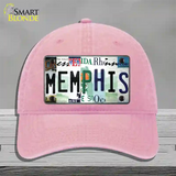 Memphis Strip Art Novelty License Plate Hat Tag Unconstructed Cotton / Pink