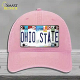 Ohio State Strip Art Novelty License Plate Hat Tag Unconstructed Cotton / Pink