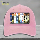 Notre Dame Strip Art Novelty License Plate Hat Tag Unconstructed Cotton / Pink